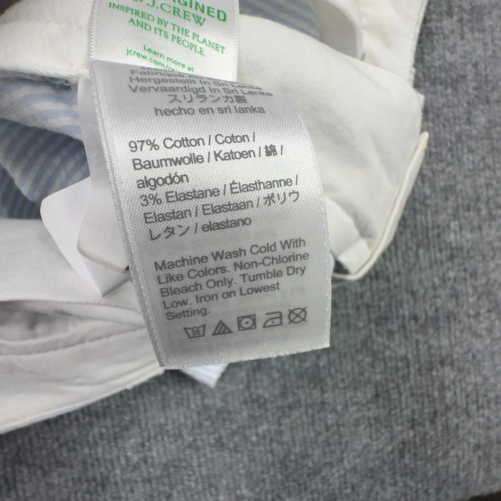 J.Crew‎ Shorts 36 Blue White Seersucker Striped Chino Preppy Coastal Vacation